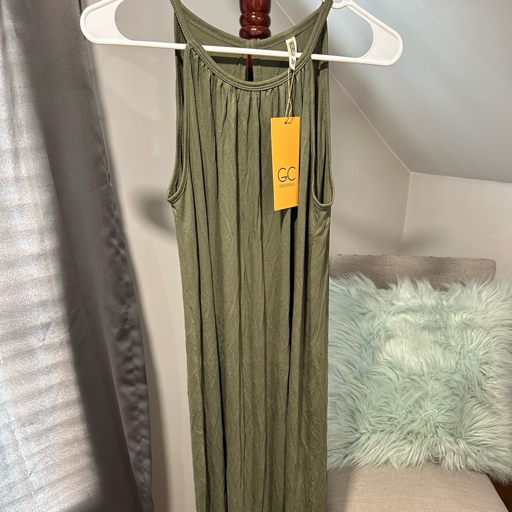Green Sleeveless Maxi Dress *NWT*